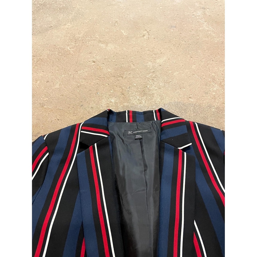 INC‎ International Concepts Blazer Jacket Womens Small Multicolor Posh Stripe - Picture 6 of 16